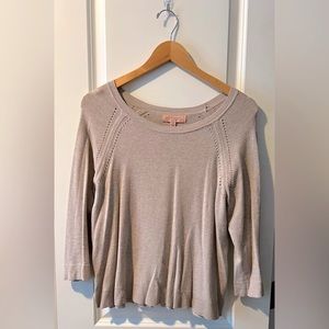 Philosophy tan light sweater. Size medium